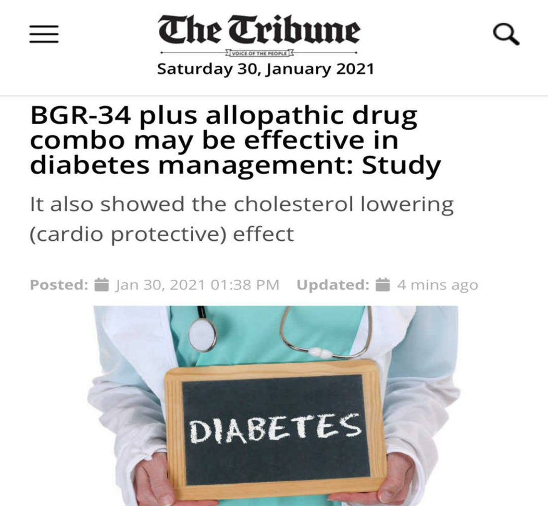 BGR-34 plus allopathic drug combo may be effective in diabetes management: Study