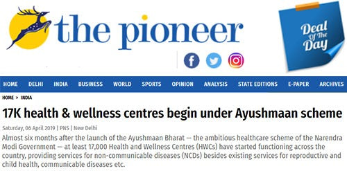 17K health & wellness centres begin under Ayushmaan scheme
