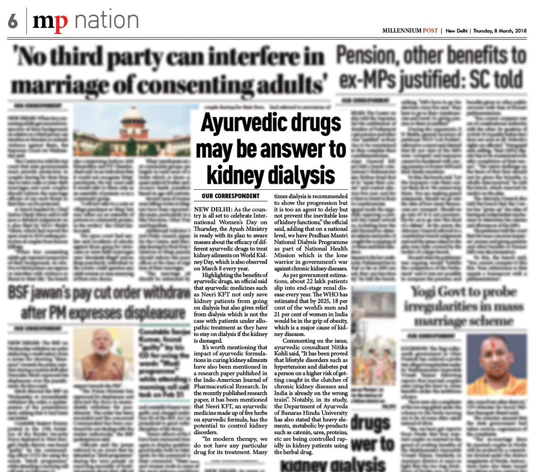 Ayurvedic drugs may be answer to kidney dialysis- mp nation