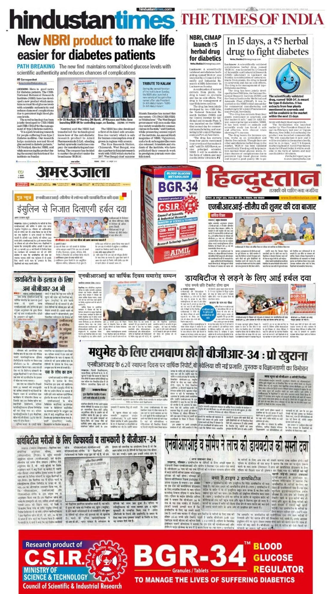 Newspaper cuttings on BGR-34