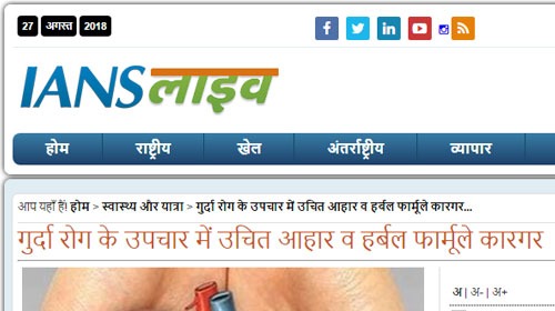 गुर्दा रोग के उपचार में उचित आहार व हर्बल फार्मूले कारगर