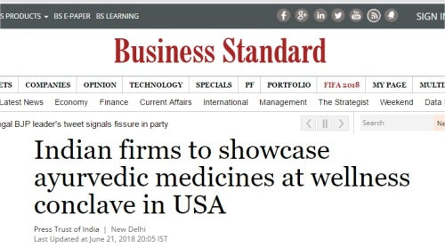 Indian firms to showcase ayurvedic medicines at wellness conclave in USA