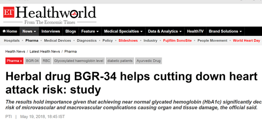 Herbal drug BGR-34 helps cutting down heart attack risk: study